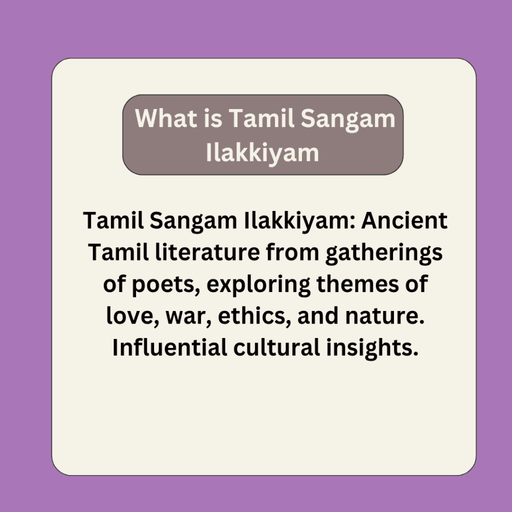 Quick Information about Tamil Sangam Ilakkiyam.